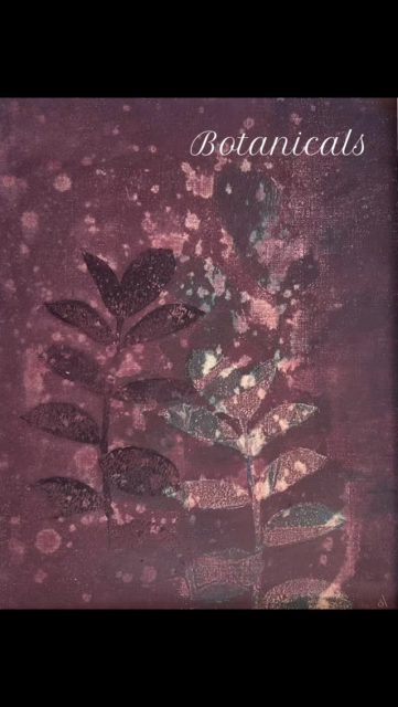 A collection of botanical oil and cold wax exploring texture, layers, and the beauty of nature. The fun is the unpredictable outcomes you get when exploring cold wax techniques creating one of a kind original artworks. The first Botanical artwork available at the Yard Gallery Holywood.